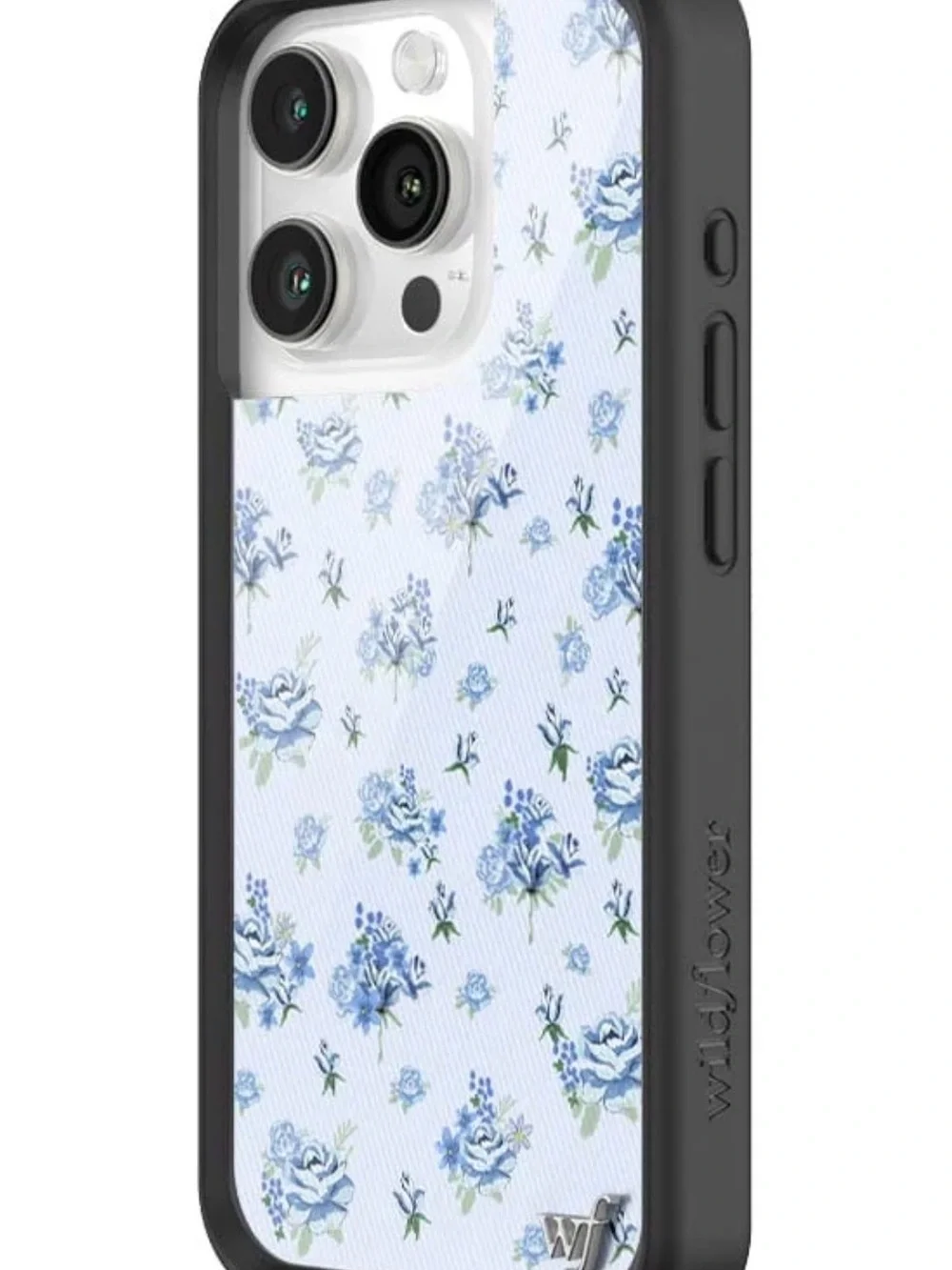 Wildflower Floral iPhone Case - Blue & White